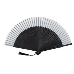 Decorative Figurines Chinese Paint Black Folding Fan Hand Decoration Craft For Women Shopping Dance Crafts Home Decor