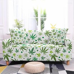 Chair Covers Simple Plant Printed Sofa Cover With Elastic Dustproof And Wrinkle Resistant Multi-person Universal Decoration