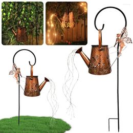 Butterfly Solar Watering Can Waterproof Lights Garden For Yard Patio Lawn Ornaments