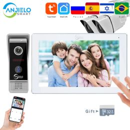 Doorbells Tuya 7 Inch Residential Video Intercom Doorbell Camera Wifi Timbre Inalambrico Exterior Smart Home Security Protection Porteiro