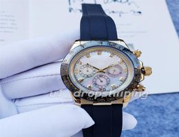DropMens Mechanical Watch Shell Face 40mm Diamond Watches Rubber Strap Fashion Casual Wristwatch1216916