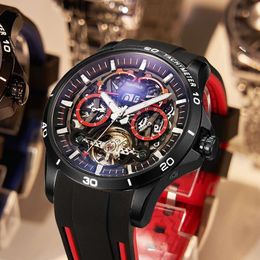 60 Net Red Mark Huafei Sports Men's Fashion Metal Tourbillon Mechanical Watch 47