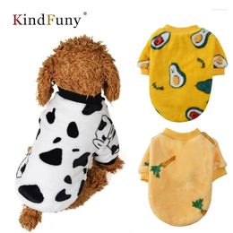 Dog Apparel KindFuny Autumn Winter Warm Puppy Fleece Clothes For Small Dogs Soft Cosy Sweatshirts Chihuahua Spring Costume Yorkshire Jacket