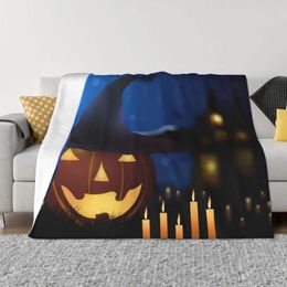 Blankets Halloween Christmas Illustration Blanket Lightweight Breathable All-Season Comfort Throw For Luxury Bedding Home Decor