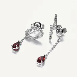 Stud Earrings GEM'S BALLET Women Earring Silver Needles Tassels Design Garnet Eardrop Exquisite Dangle Luxury Fine Jewellery