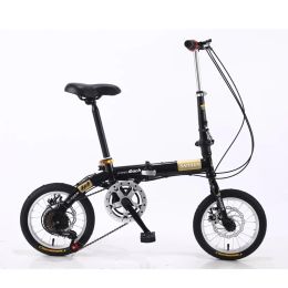 Bikes 16 Inch Folding Bicycle Adult Walking Bike Children Students Ultra Light Portable Bikes Variable Speed Disc Brake Bicycle