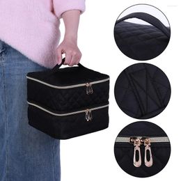 Cosmetic Bags Double-Layer Nail Polish Carrying Case Holds 30 Bottles And Lamp Organiser Bag For Kit Manicure Tools