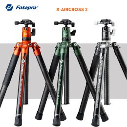 Monopods Fotopro Xaircross 2 Extendable Tripod Lightweight Travel Carbon Fiber with Ball Head Professional Stand Xaircross 1 Tripod
