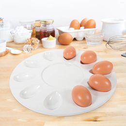 Decorative Figurines Deviled Egg Tray Melamine Home Kitchenware Serving Plate Simple Rack Storage Base