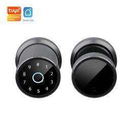 Lock Tuya Smart Lock Biometric Indoor Fingerprint Ball Lock Digital Keypad Key Bluetooth APP Combination knob Lock For Home / Office