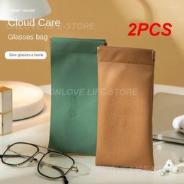 Storage Bags 2PCS Glasses Bag Small And Practical Home Sunglasses Water Proof Leather Portable