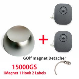 System Original 15000GS EAS Magnetic Golf Detacher Tag Remover Universal Magnet Eas Golf Detacher Security Lock Key with 1 Hook 2 Tag