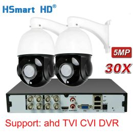 System 30X Zoom 5MP AHD PTZ Outdoor Waterproof Surveillance Cameras 8CH 5MP AHD 5IN1 H.265 DVR Home Video Surveillance System