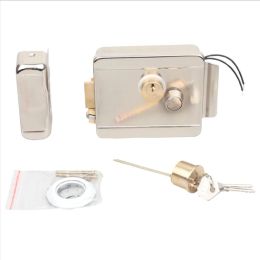 Kits 12VDC Electric Electronic Gate Door Lock For Doorbell Intercom Access Entry Security System with emergency knob