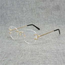 2024 Men's Luxury Designer Women's Sunglasses All-match Finger Random Square Clear Glass Men Oval Wire Optical Metals Frame Oversize Eyewear Women Eye Reading