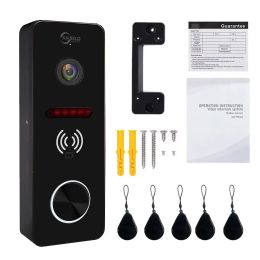 Intercom 1080P Video Intercom Outdoor Panel 160° Wideangle Lens IP65 Waterproof Night Vision Doorbell With IC Card