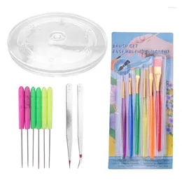 Baking Tools XD-15 Pcs Cookie Decorating Kit Supplies Turntable Brushes Scriber Needles For Kitchen