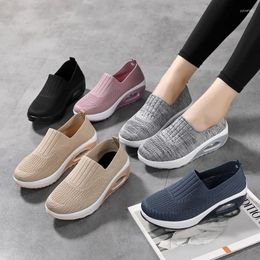 Casual Shoes Women's Chunky Sneakers Platform Walking Fashion Knited Loafers Size 35-43