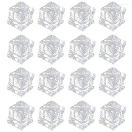 Vases 200 Pcs Simulated Ice Artificial Cube Fake Square Decorative Acrylic Cubes Props