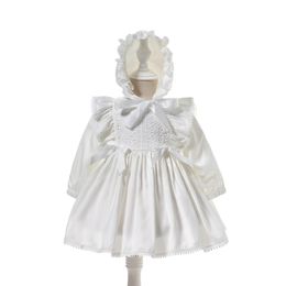 0-24Month Ivory Lace Birthday Baby Girl Dress Party Wedding Lovely Princess Vestido born Toddler Baby Girls Clothes OBF228401 240323