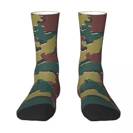 Men's Socks Belgium Camouflage Retro Vintage Classic Style Male Mens Women Autumn Stockings Harajuku