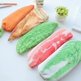 Storage Bags Creative And Interesting Pencil Case Simulated Vegetable Pork Belly Cabbage Carrot Stationery Bag