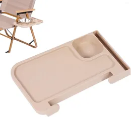 Tea Trays Chair Side Storage Tray Armrest Organiser - Sturdy Arm Rest With Cup Holder Hold