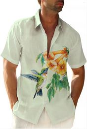 Men's Casual Shirts 3D Printed Short Sleeve Shirt Art Painting Style Comfortable Large Size Loose Hawaii Beach