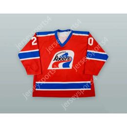 Gdsir Custom FRANK BIALOWAS 20 INDIANAPOLIS RACERS RED HOCKEY JERSEY NEW Top Ed S-M-L-XL-XXL-3XL-4XL-5XL-6XL