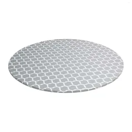 Pillow Round Tablecloth With Elastic Edge Waterproof Oil Proof PVC Table Cloth Wipe Clean Cover For Indoor And Outdoor