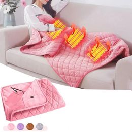 Blankets Large Electric Blanket Powered Usb Shawl Warm Winter Bed Warmer Office Home Crystal Velvet Washable