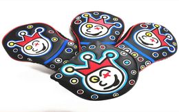 Clown Golf Driver Headcover PU Leather Golf NO 1 3 5 Fairway Putter Cover2365317