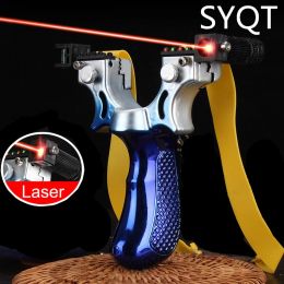 Slingshots Powerful Hunting Laser Slingshot Highquality Outdoor Shooting Catapult Gradient Color Fastpressing Rubber Band Easy To Carry