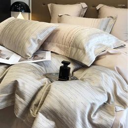 Bedding Sets Oriental High-end Glazing 120-count Yarn-dyed Long-staple Cotton Four-piece Set Pure Bed Sheet Quilt Cover