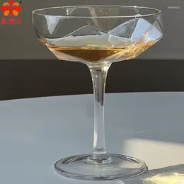 Wine Glasses Polygonal Cocktail Glass Saucer 5 Pointed Star Geometric Martini Champagne Bar Cup 180ml