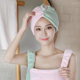 Towel Microfiber Shower Cap Hair Quick Drying Dryer Bath Wrap For Bathroom Accessories Fashion Colour Matching