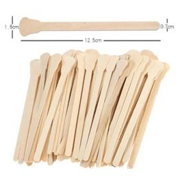 new 2024 100pcs Waxing Sticks Smooth Tongue Depressor Face Eyebrows Disposable Hair Removal Applicator Spatulas Body Small Wooden waxing