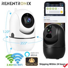 Cameras Indoor WiFi IP Camera Wireless Surveillance Camera Home 1080P PTZ Auto Tracking Baby monitor Alexa Security IP Camera 2.4G 5G