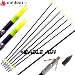 Darts 3PCS/Lot Bowfishing Arrows 34inch 8MM Bow Fishing Hunting Archery Fiberglass Arrows with Safety Slides