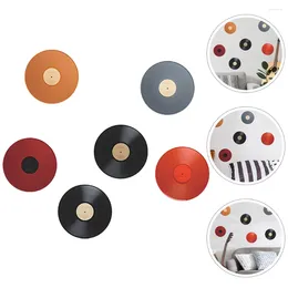 Wallpapers 6 Pcs Record Wall Sticker Guest Room Decor Records Decorations Disco Pvc Cds