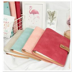 Notebooks A5 Kawaii Soft Leather Binder Spiral Notebook Looseleaf 2020 2021 Planner Daily School Note Book Office Supplies Stationery