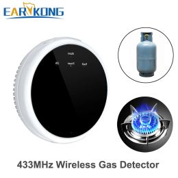 Detector 433MHz Wireless Gas Leakage detector Gas Leak Detector Combustible Propane Butane Methane Natural for home burglar alarm system