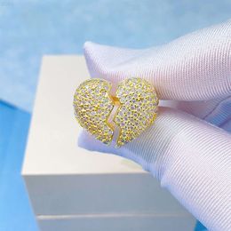 New Hot Sale S925 Silver Vvs Moissanite Heart-shaped Fashion Jewellery Ring for Men