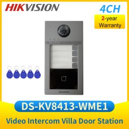 Phone DSKV8413WME1 Hikvision IP Video Intercom WIFI Door Station Doorbell 4ch Indoor Station Access Control