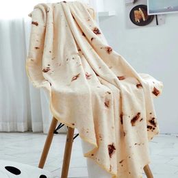 Blankets Various Design Printing Pizza Sherpa Throw Blanket Knitted Logo Customized Print Flannel Custom