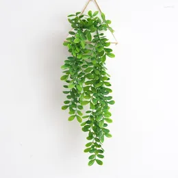 Decorative Flowers Artificial Plant 62Cm Green Leaf Vine Home Living Room Wall Hanging Christmas Party Wedding Outdoor Garden Arch