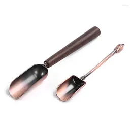 Tea Scoops Copper Scoop Leaves Chooser Holder Sauce Spoon Shovel Matcha Powder Teaspoon Tool