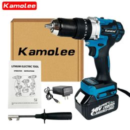 Kamolee 13MM10MM Brushless Electric Impact Drill Cordless Screwdriver Home DIY Power Tool 240402