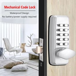 Lock Home Security Push Button Combination Password Safety Door Lock Digital Mechanical Code Lock Gate Entry Access