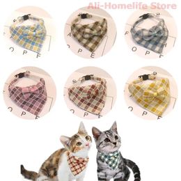 Dog Apparel Cute Cat Collar Neck Gaiter Neckerchief Bandana Adjustable Pet Scarf Scarves Triangular Binder Bandage For Puppy Kitten